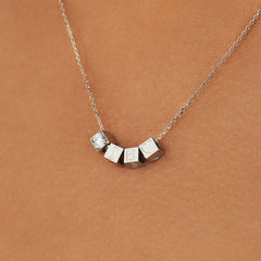 Isabel Bernard Saint Germain Felie 14 Carat Whitegold cube Charm IB350051