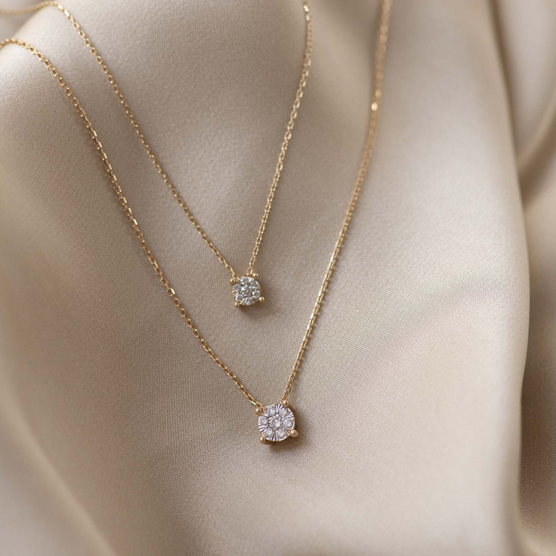 Isabel Bernard De la Paix Hanaé 14 karaat gouden collier | diamant 0.14 ct | IBD350008-zoom-