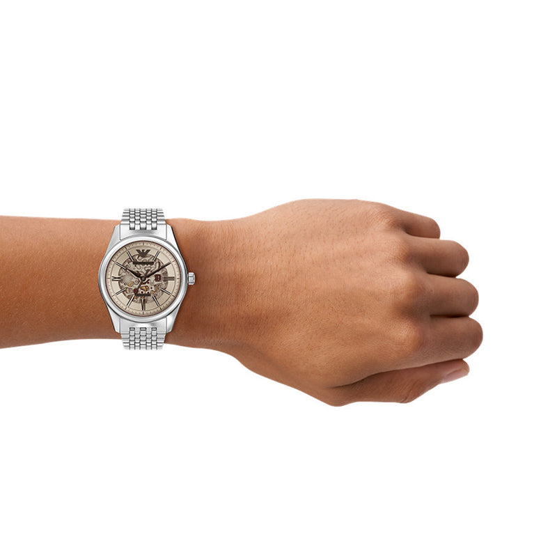 Emporio Armani Silver Dial Automatic Watch AR60095-zoom-