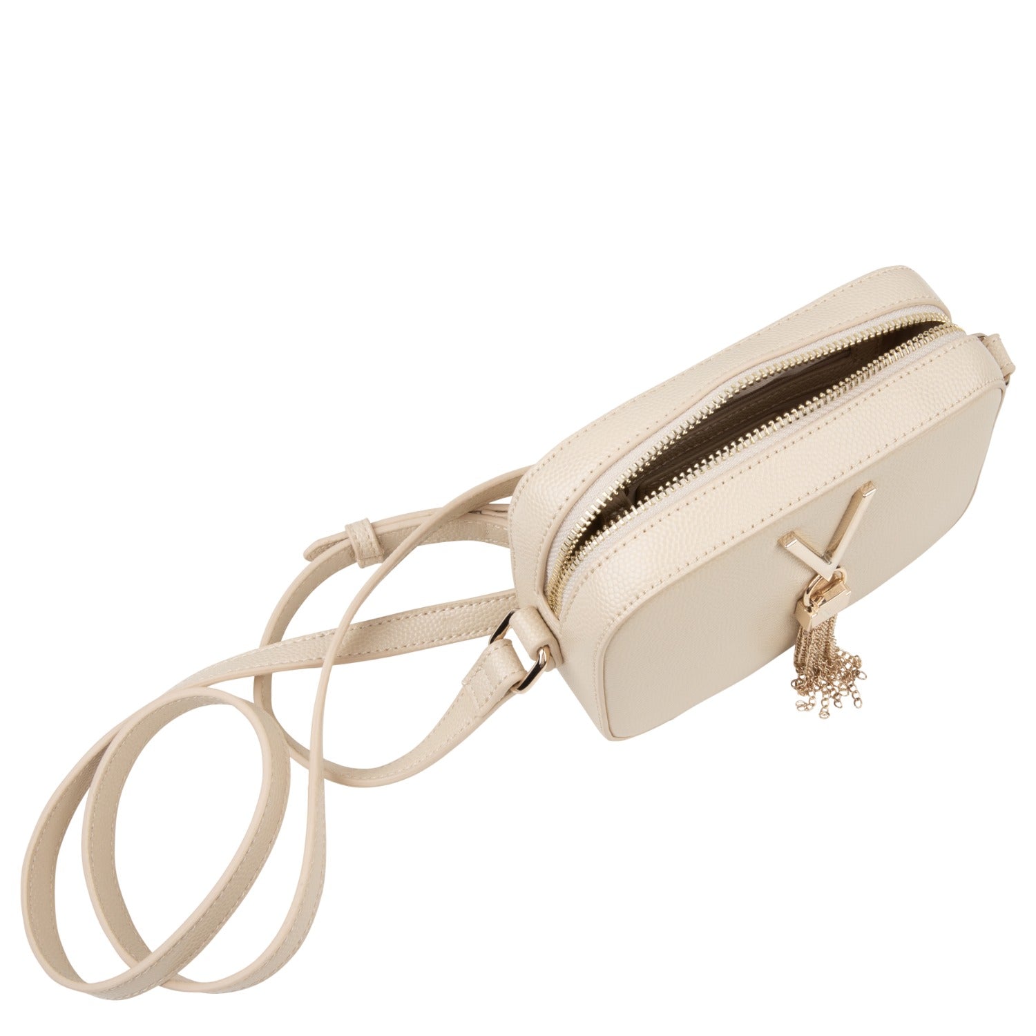 Valentino Bags Divina Beige Crossbody Bag VBS1R409GBEIGE