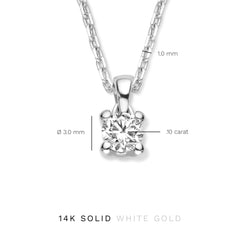 Isabel Bernard De la Paix Christine 14 Carat Whitegold Necklace | diamond 0.10 ct | IBD350006