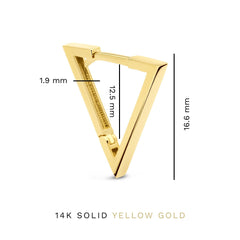 Isabel Bernard Monceau Jolie 14 Carat Golden Driehoekjes Earrings IB360253