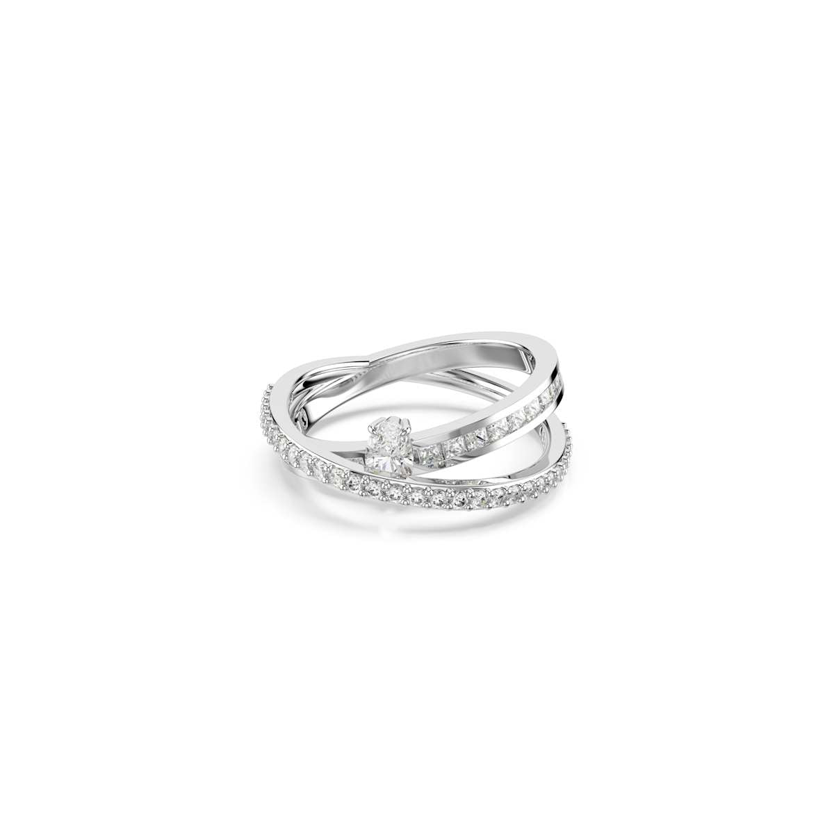 Swarovski Hyperbola Silver Ring 5691229
