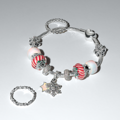 Pandora Moments 925 Sterling Silver Candy Murano Glass Charm 794252C01