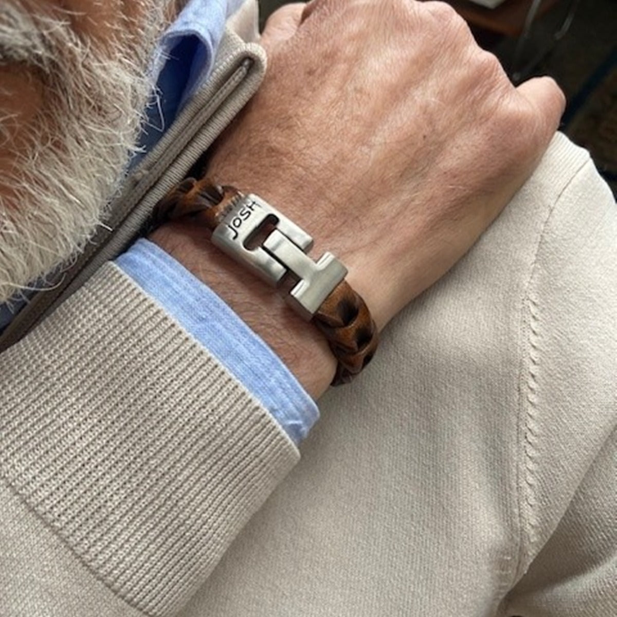 Josh Brown Bracelet 50046-BRA-S/COGNAC/M