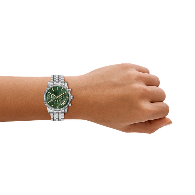 Michael Kors Bryant Round Green Dial Watch MK7583-zoom-