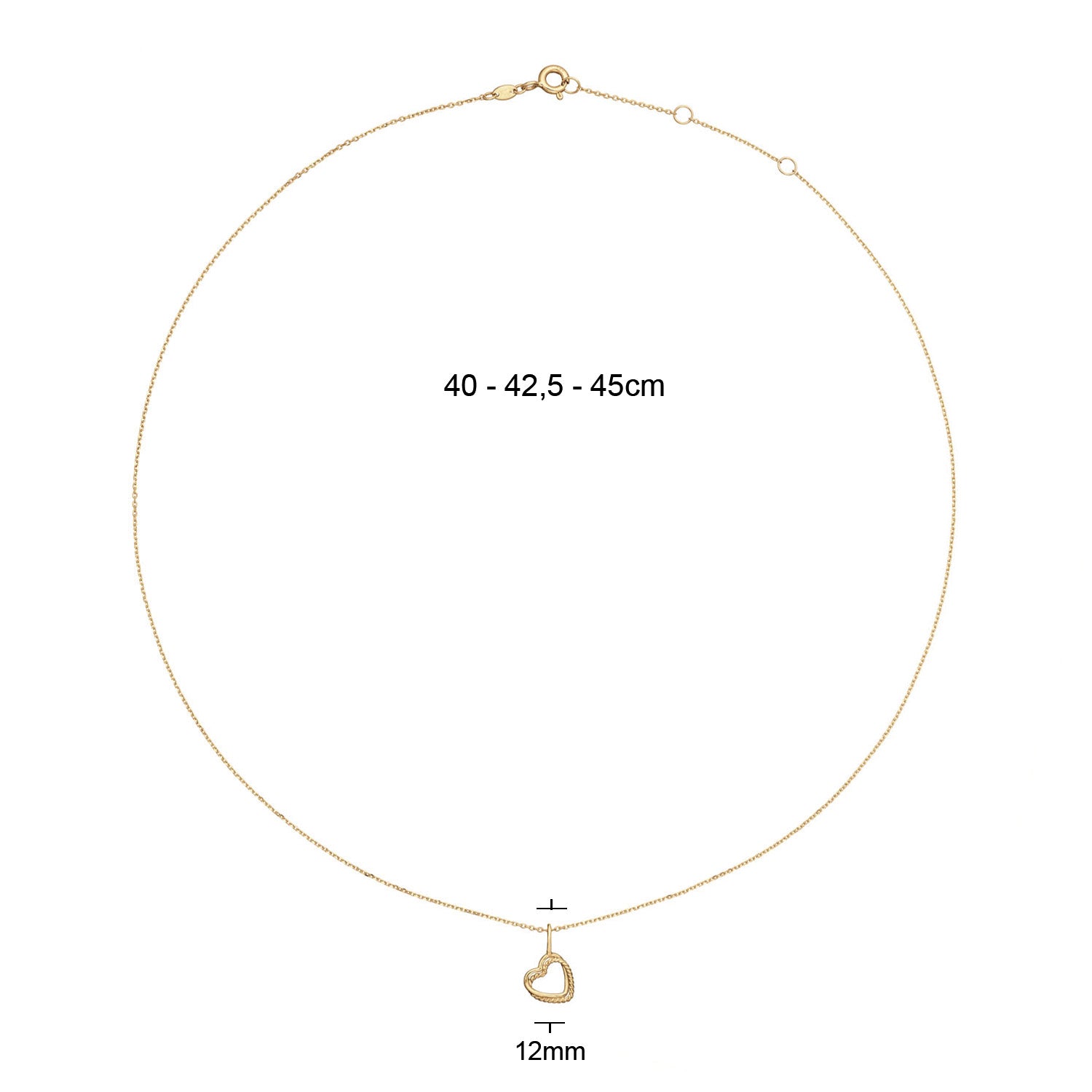 Jackie Gold Twisted Heart 14 Karat Gold Necklace JKN25.442