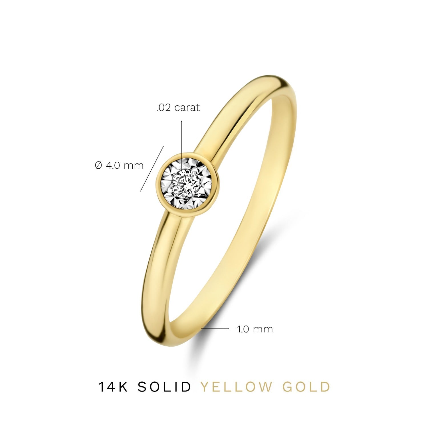 Isabel Bernard De La Paix Inaya 14 Carat Gold Ring | diamond 0.02 ct | IBD330025-48