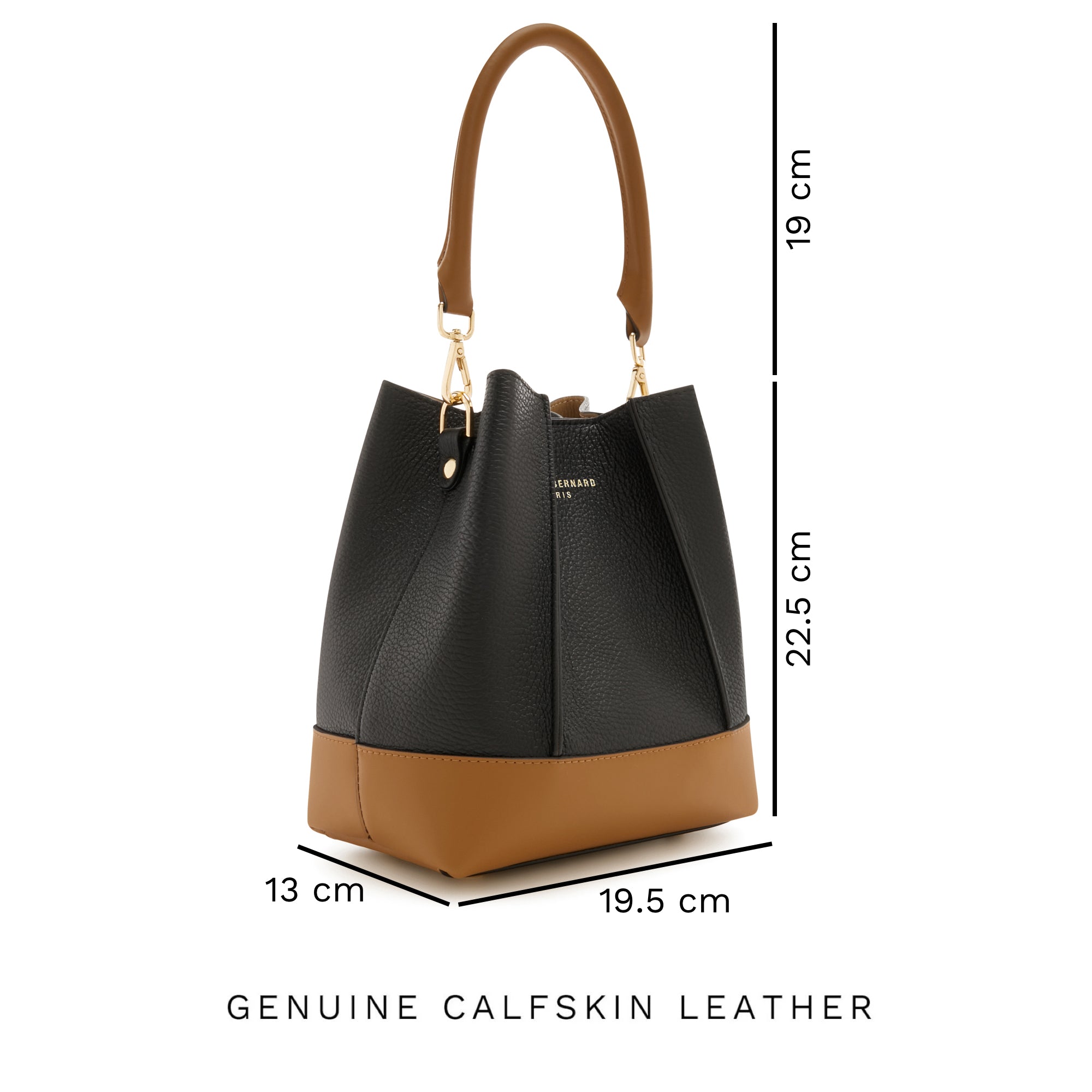 Isabel Bernard Femme Forte Minette Black Calfskin Handbag IB21114-001