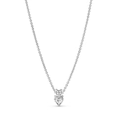 Pandora Timeless 925 Sterling Silver Double Heart Pendant Sparkling Necklace 391229C01-45 (Length: 45.00 cm)