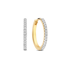 Isabel Bernard De la Paix Madeline 14 karat gold hoop earrings with diamond 0.15 carat IBD360034