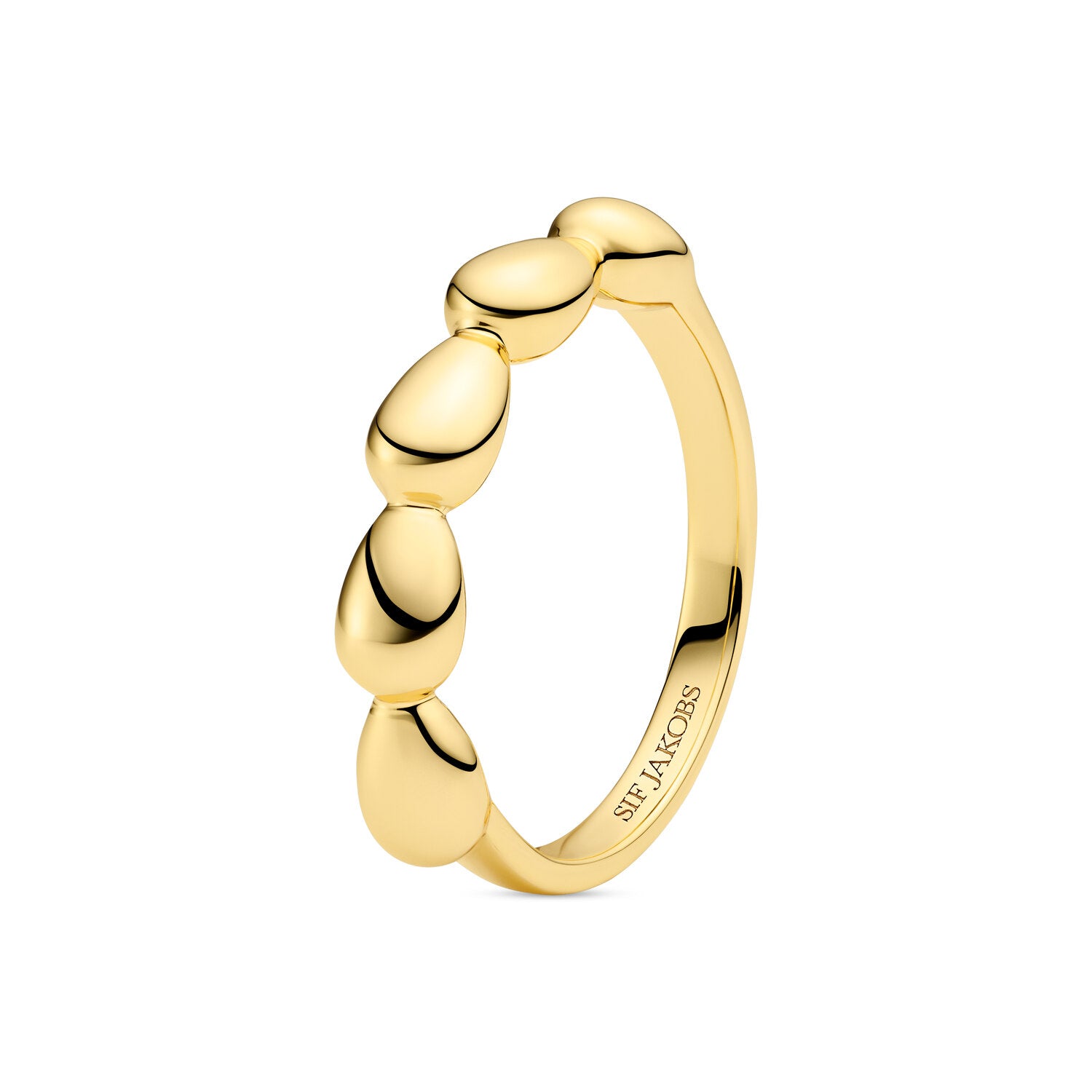 Sif Jakobs Gold Plated Goccia Piccolo Pianura Ring SJ-R2594-YG-54