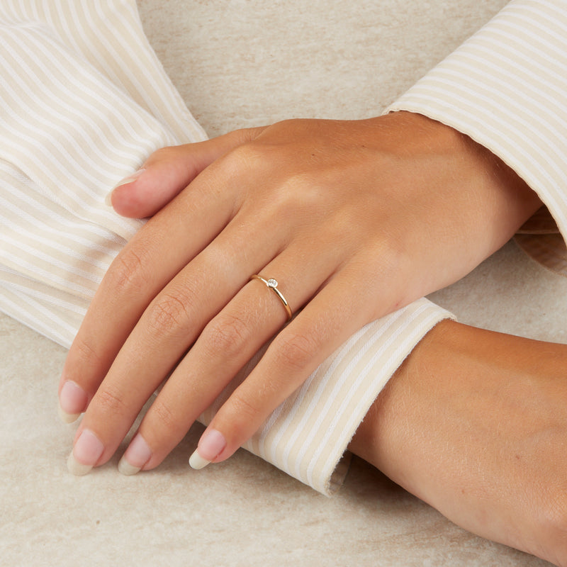 Blush 14 Karaat Gouden Ring1198YZI/46 (Maat: 46)-zoom-