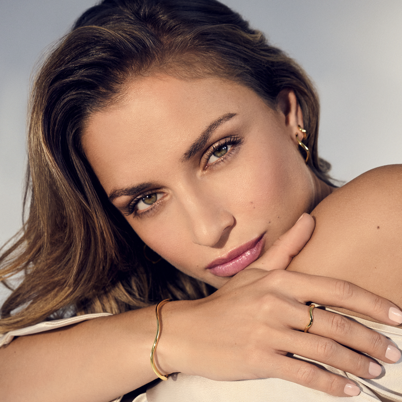 Sif Jakobs Ellera Waves Pianura Gold Plated Ring SJ-R3869-YG-58-zoom-