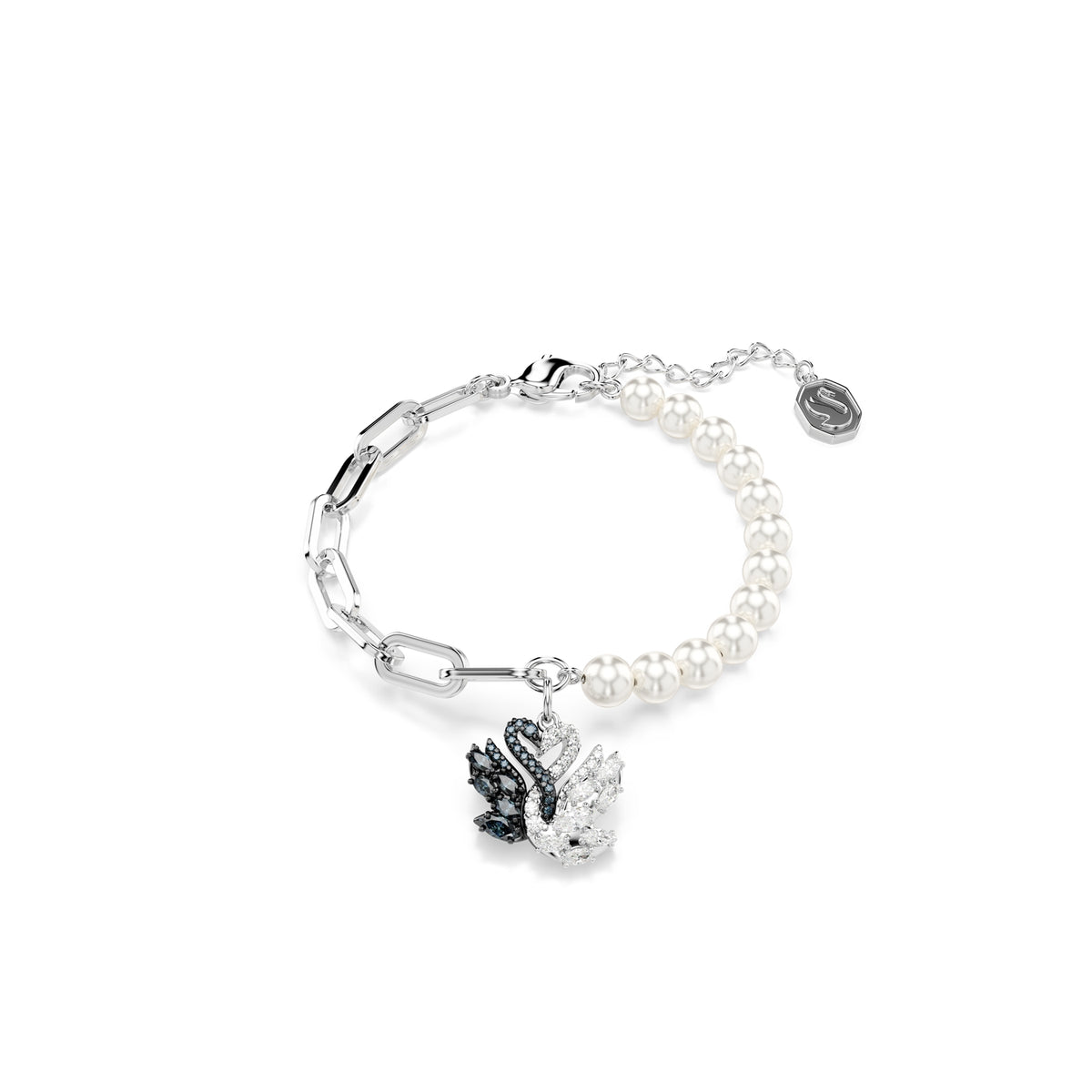 Swarovski Black & White Swan Silver Coloured Bracelet 5705720