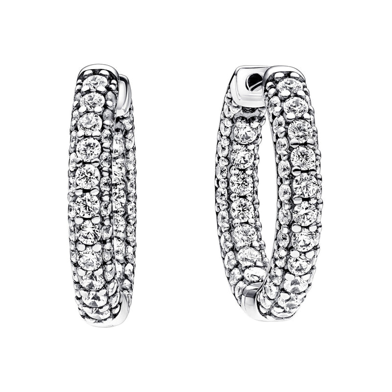Pandora Timeless 925 Sterling Silver Pavé Single-row Earrings 292624C01-zoom-