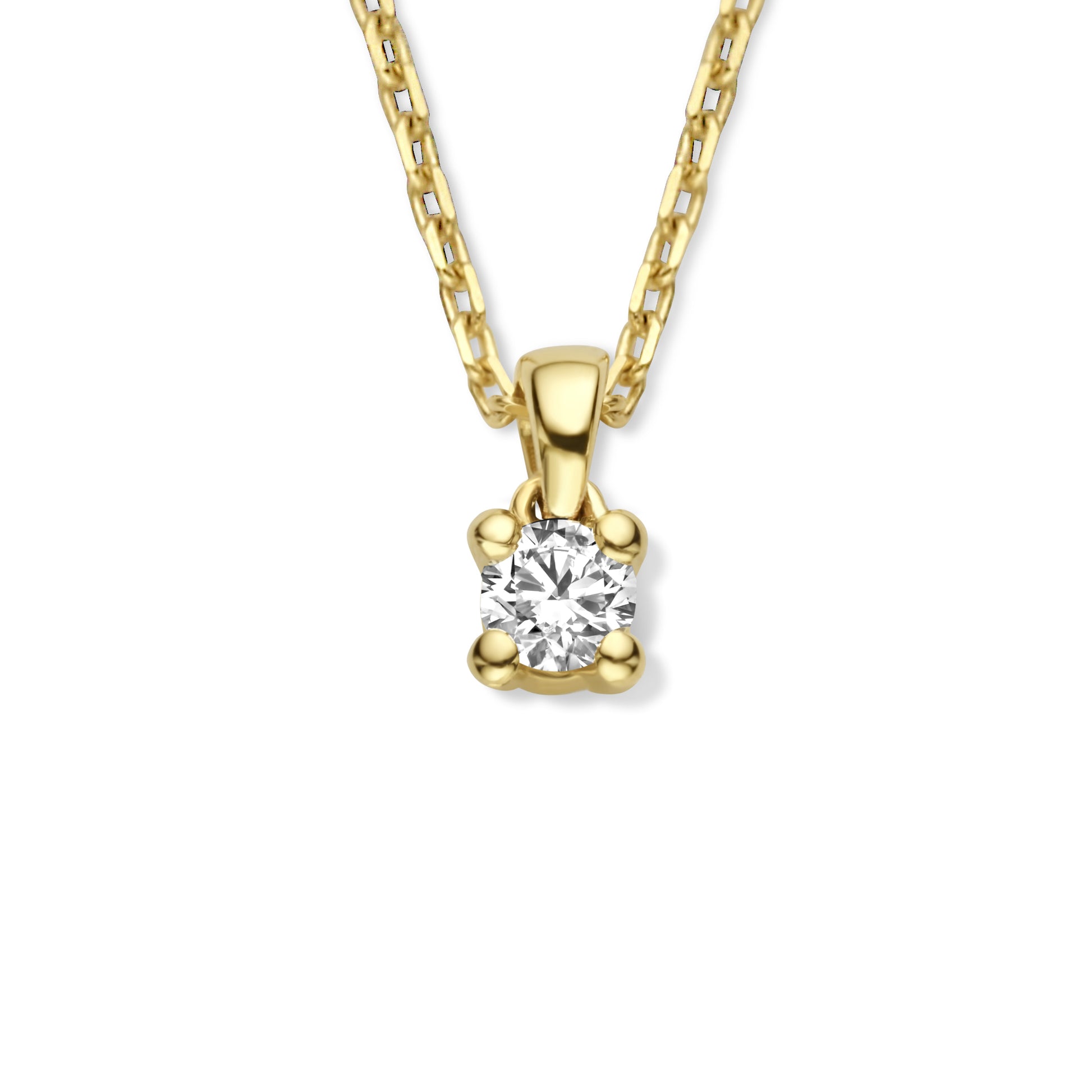 Isabel Bernard De la Paix Céline 14 Carat Golden Necklace | diamond 0.05 ct | IBD350001