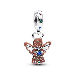 Pandora Moments 925 Sterling Silver Gingerbread Angel Dangle Charm 794247C01