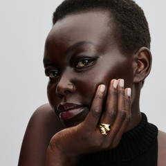 Pandora Essence Gold Plated Rippled Stacking Rings 163832C00-58