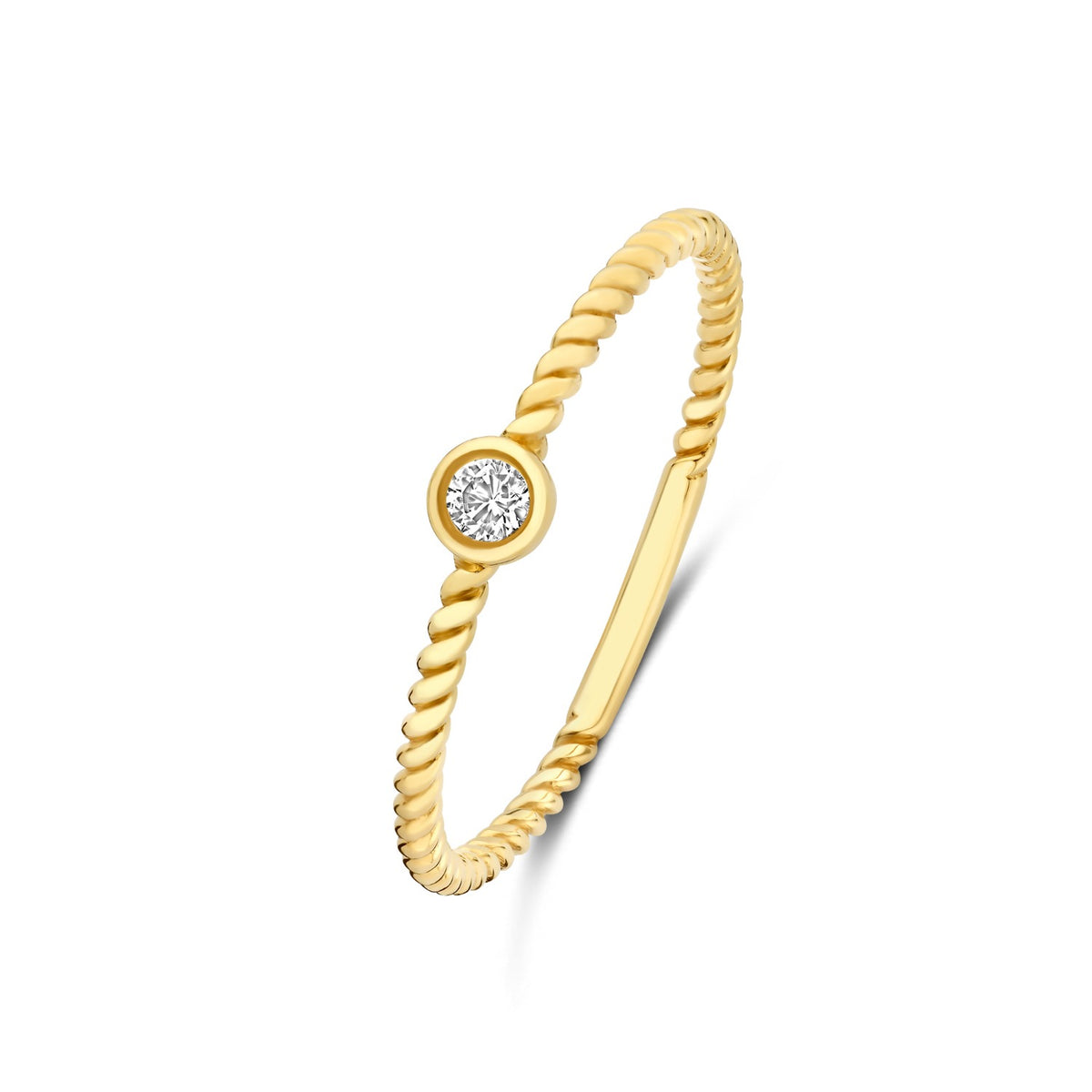 Beloro Jewels Monte Napoleone Elena 9 karat gold ring with zirconia stone BO330060-56