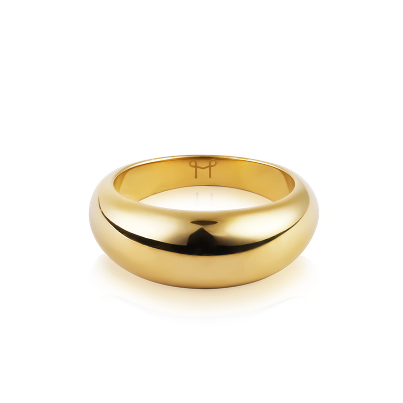 Mockberg Gold Plated Bold Ring MO222-zoom-