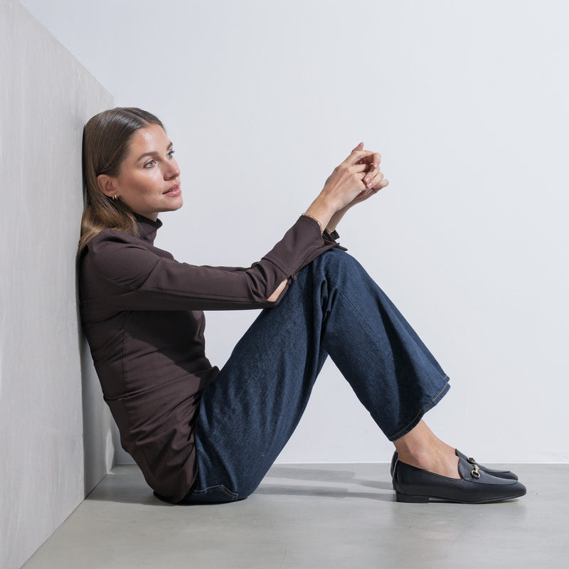 Isabel Bernard Vendôme Fleur Zwarte Leren Loafers Van Kalfsleer IB51000-01-36-zoom-