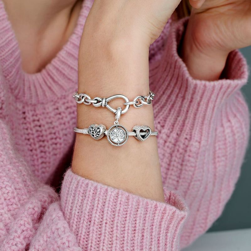 Pandora Moments 925 Sterling Silver Snake Chain Bracelet 598827C01-18 (Length: 18.00 cm)-zoom-