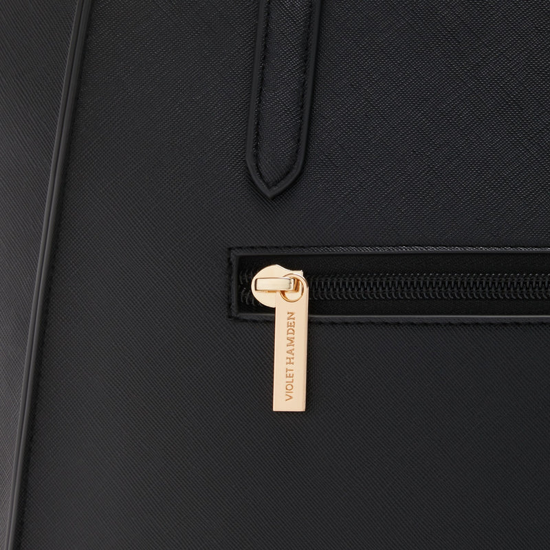 Violet Hamden Essential Bag Zwarte Shopper met 13 inch Laptopvak VH25035-801-zoom-