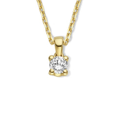 Isabel Bernard De la Paix Celesse 14 Carat Golden Necklace | diamond 0.07 ct | IBD350002