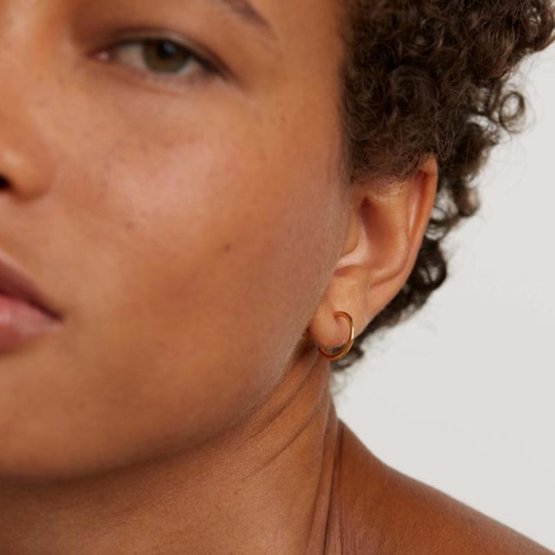 P D Paola Engrave Me 925 Sterling Silver Gold-coloured L'Absolu Earrings Gold Plated AR01-364-U-zoom-