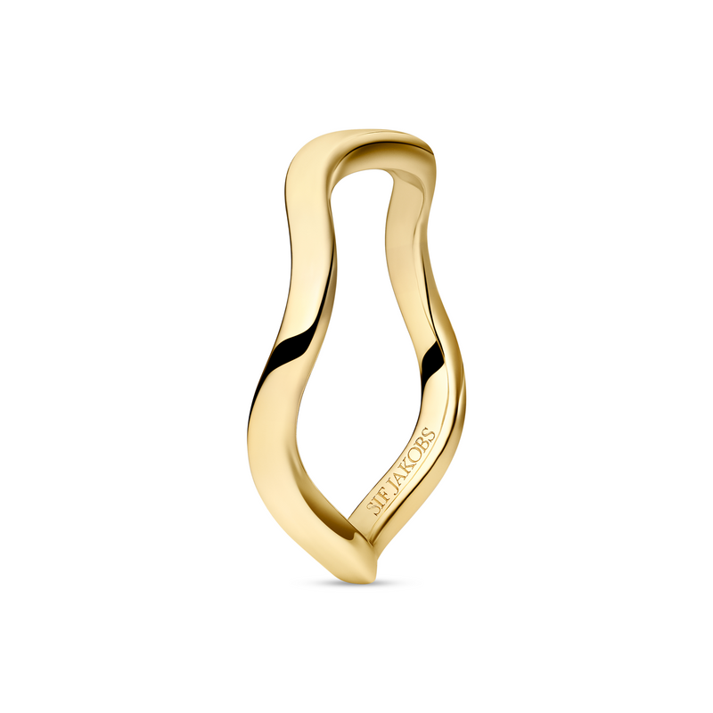 Sif Jakobs Ellera Waves Pianura Gold Plated Ring SJ-R3869-YG-58-zoom-