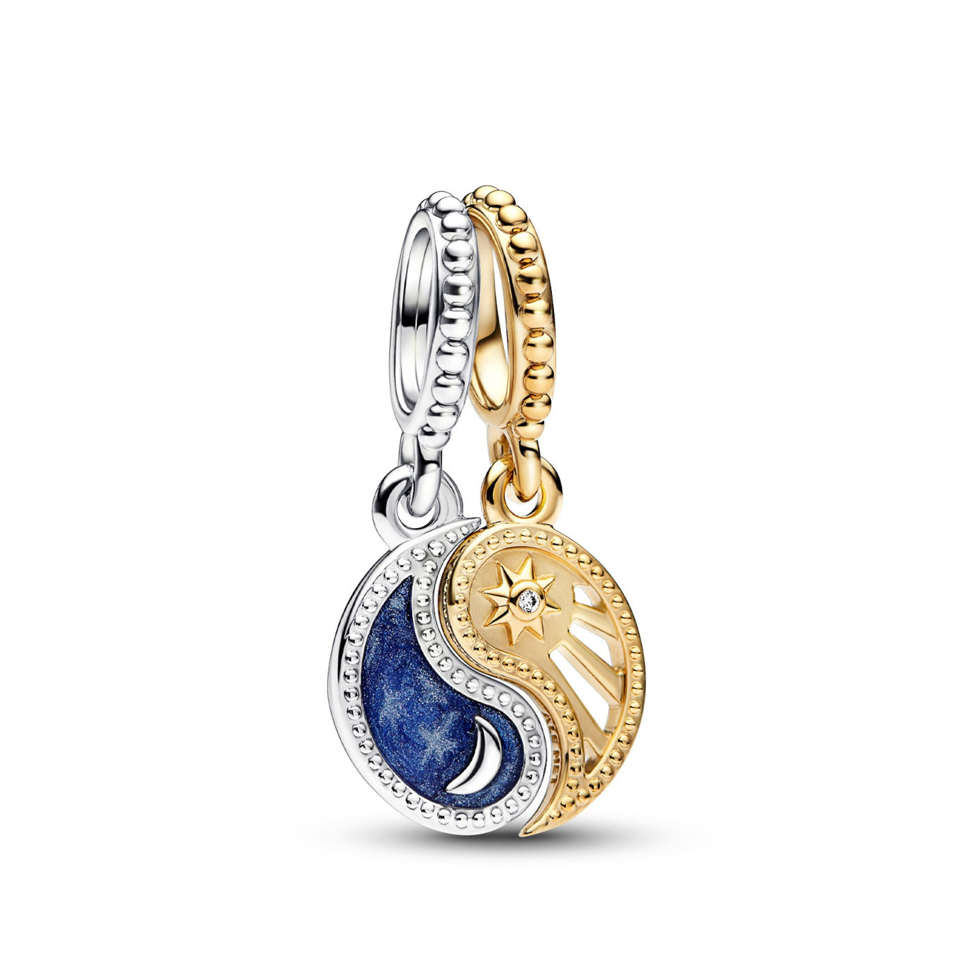 Pandora Moments 925 Sterling Silver Yin And Yang Charm 762678C01with14 Carat Gold Plating