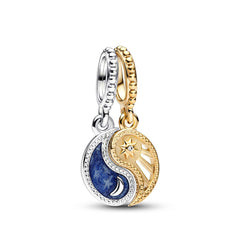 Pandora Moments 925 Sterling Silver Yin And Yang Charm 762678C01with14 Carat Gold Plating