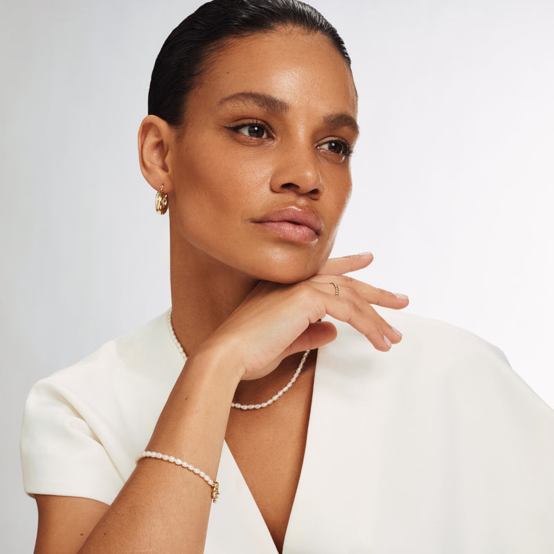 Isabel Bernard Cadeau d'Isabel 14 karaat gouden ketting en armband giftset met zoetwaterparels IB90174-zoom-