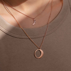 Violet Hamden Luminous Luna Rosegold Necklace VH10105 (Adjustable between 40-50 cm)