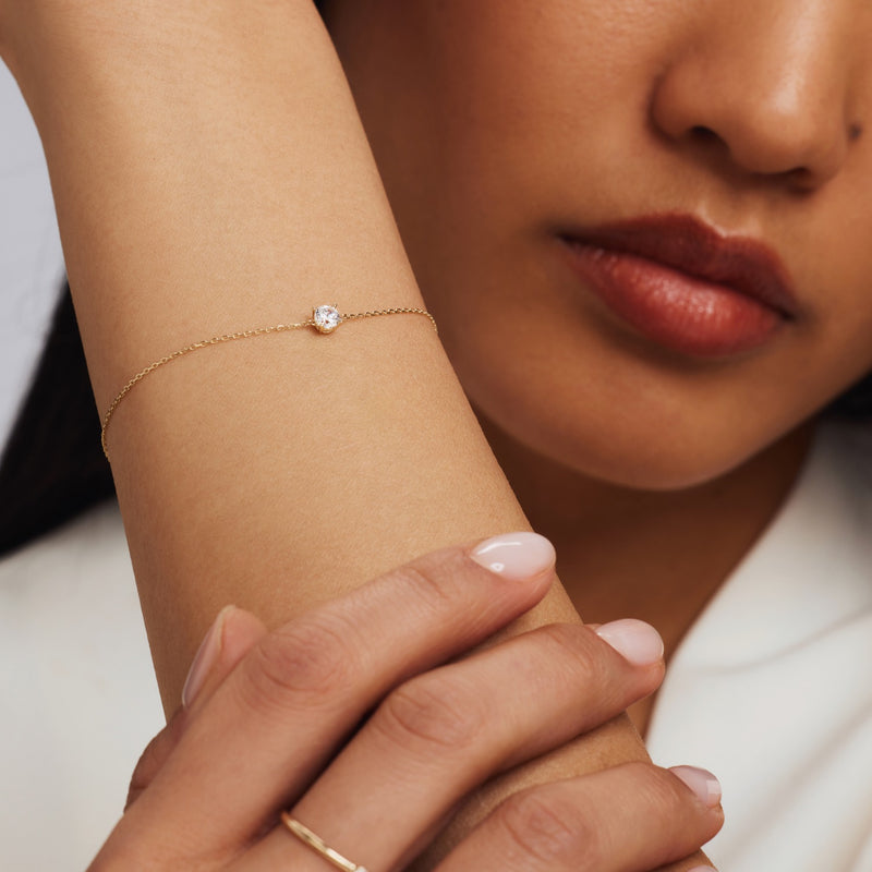 Isabel Bernard Le Marais Loane 14 Karaat Gouden Armband IB320103 (Lengte: 16.50-18.50 cm)-zoom-