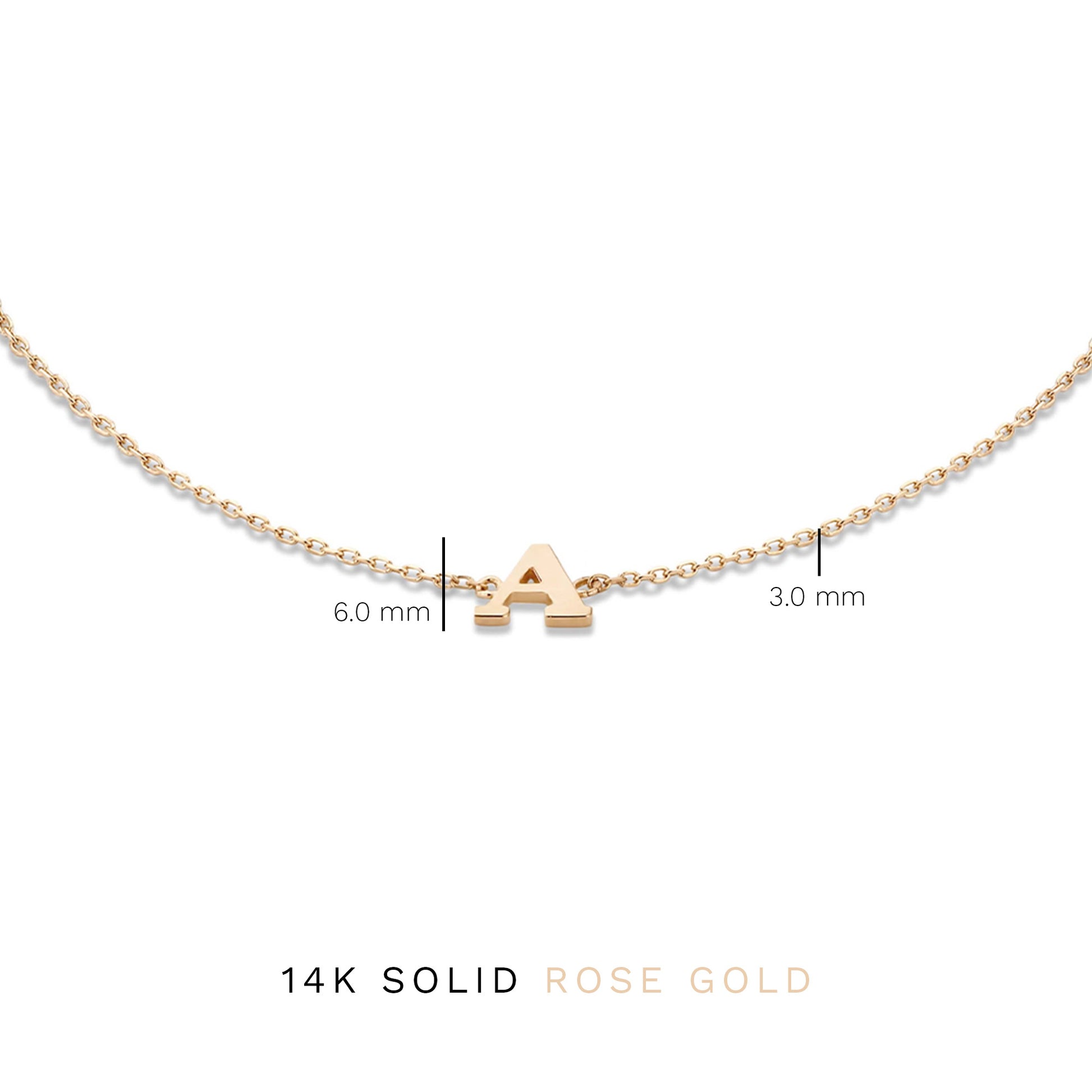 Isabel Bernard La Concorde Rachel 14 Carat Rosegold Initial Bracelet IB320042-Z