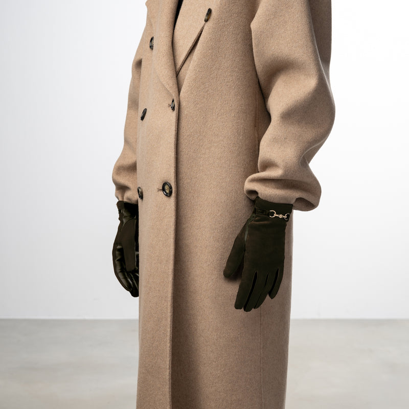 Isabel Bernard Isabel Bernard Honoré Marcelia donkerbruine suède leren handschoenen van geitenleer IB67001-131-6.5-zoom-