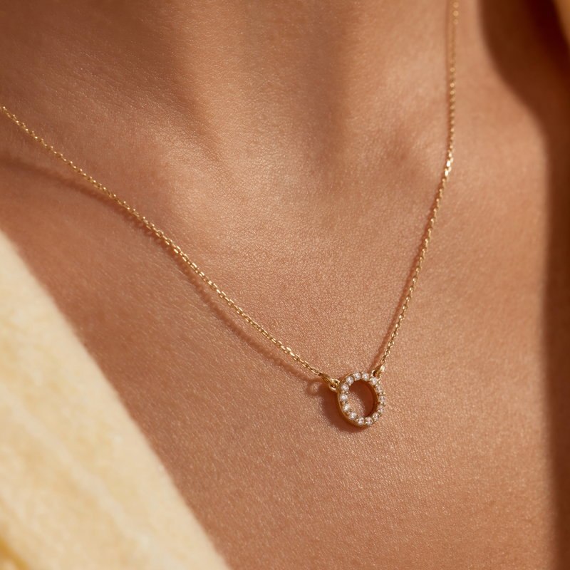 Beloro Jewels Monte Napoleone Irene 9 karaat ketting met zirconia stenen BO340048-zoom-