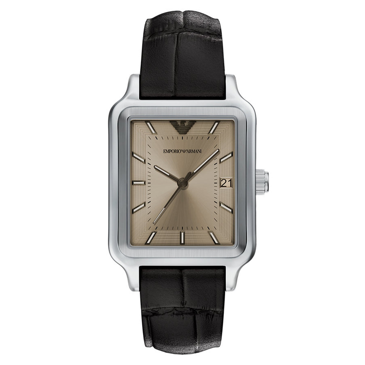 Emporio Armani Rectangular Silver Dial Watch AR11756