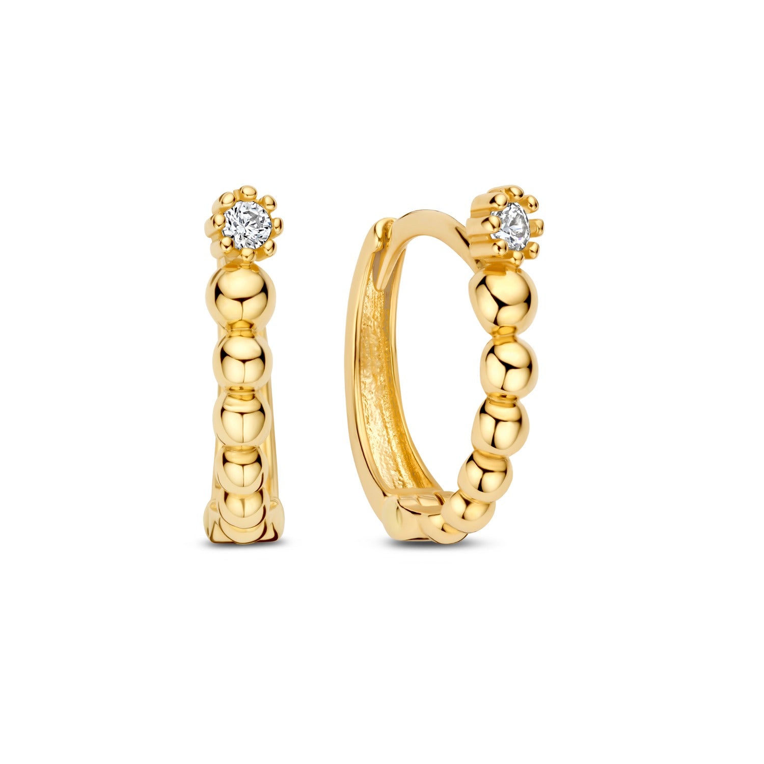 Beloro Jewels Monte Napoleone Milena 9 karat gold hoop earrings (11 mm) BO360098