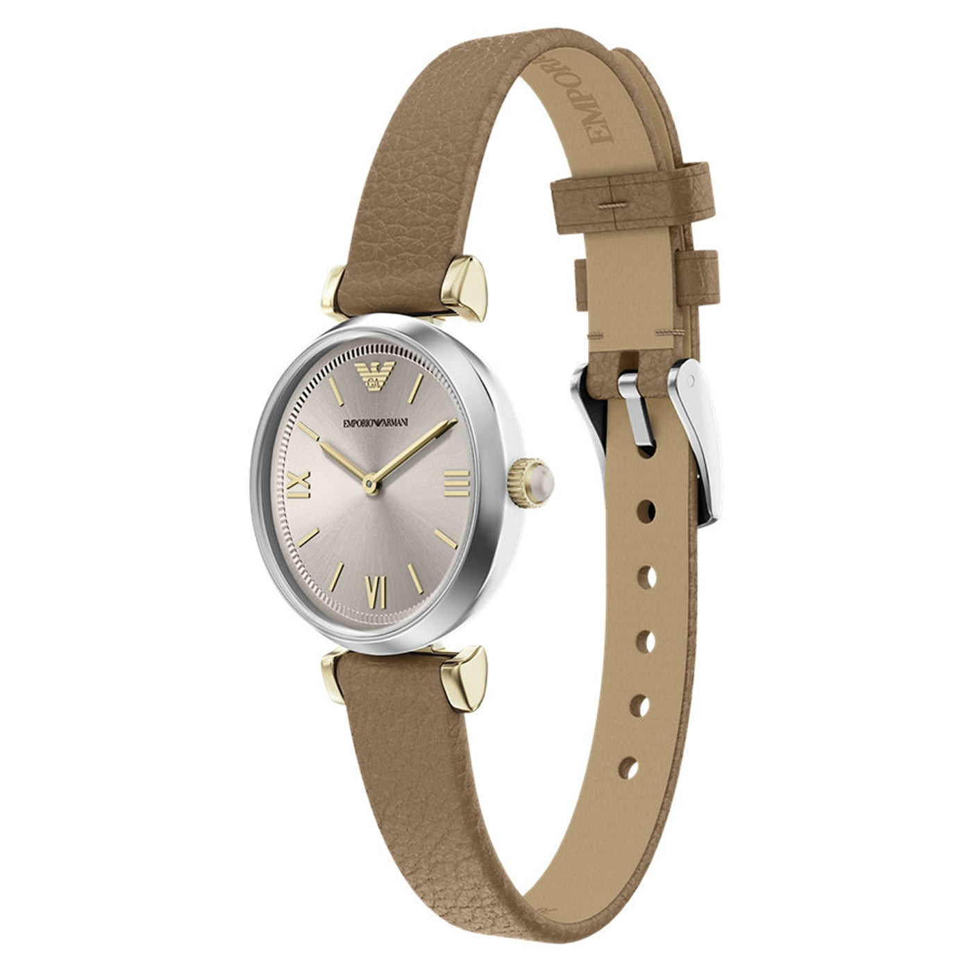 Emporio Armani Round Gold Dial Watch AR11770