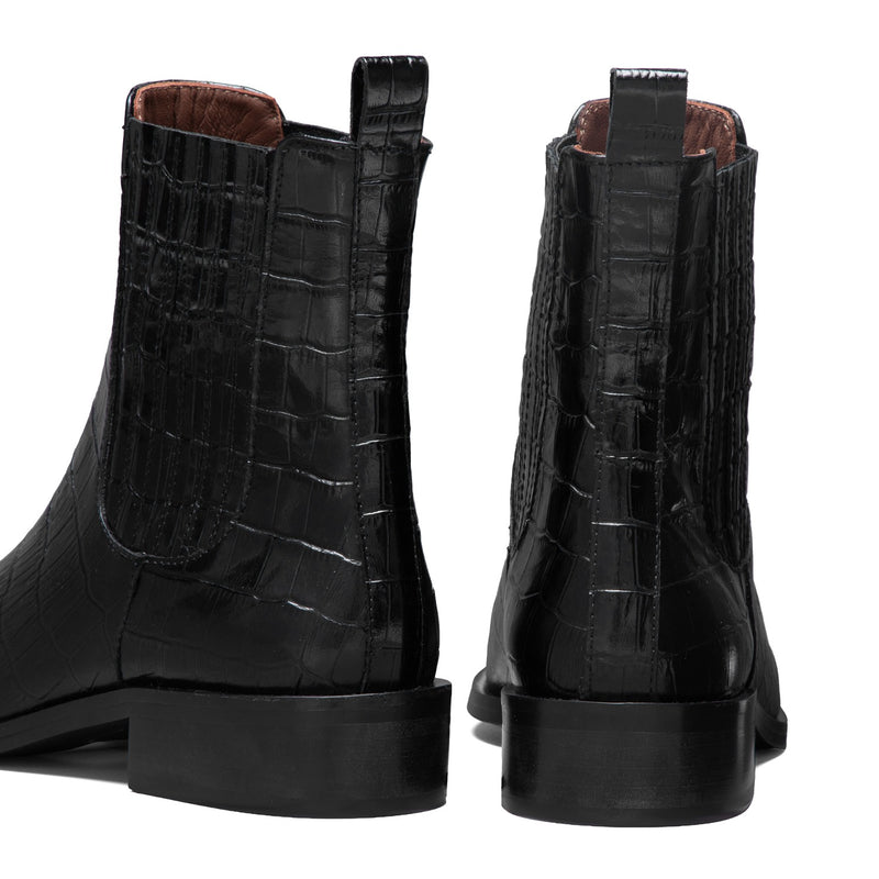 Isabel Bernard Vendôme Chey Croco Zwarte Leren Chelsea Boots Van Kalfsleer IB53012-201-40-zoom-