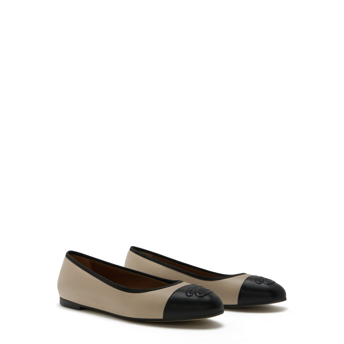 Isabel Bernard Vendôme Ynes Taupe Calfskin Leather Ballerinas IB51011-078-36