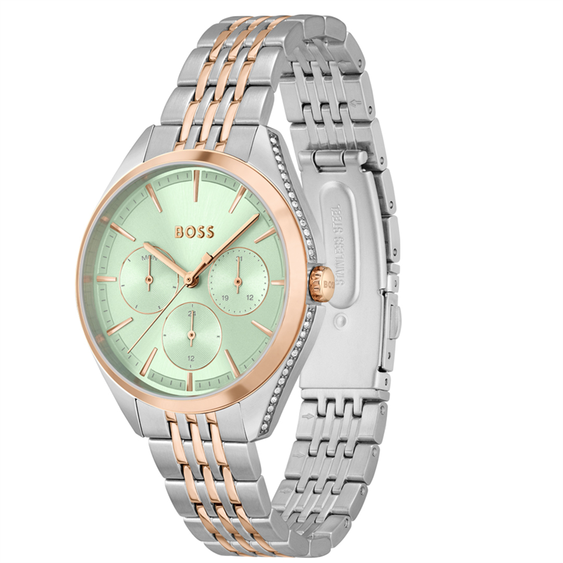 Hugo Boss BOSS Saya Groen Dames Horloge 2002-HB1502641-zoom-