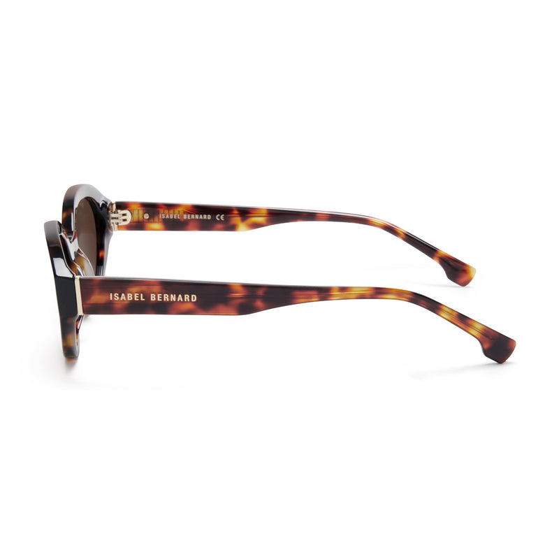 Isabel Bernard La Villette Rosaire Bruine Tortoise Ovale Zonnebril IB400002-14-14-zoom-