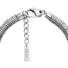 Diesel D Logo Silver Coloured Bracelet DX1572931
