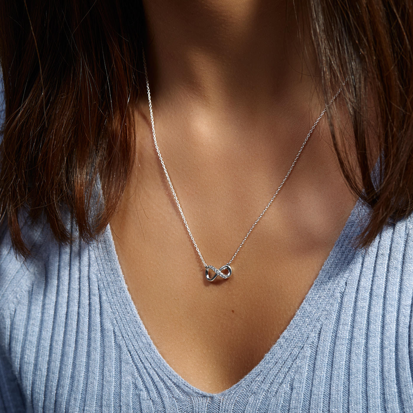 Pandora Moments 925 Sterling Silver Infinity Necklace 398821C01-50 (Length: 50.00 cm)