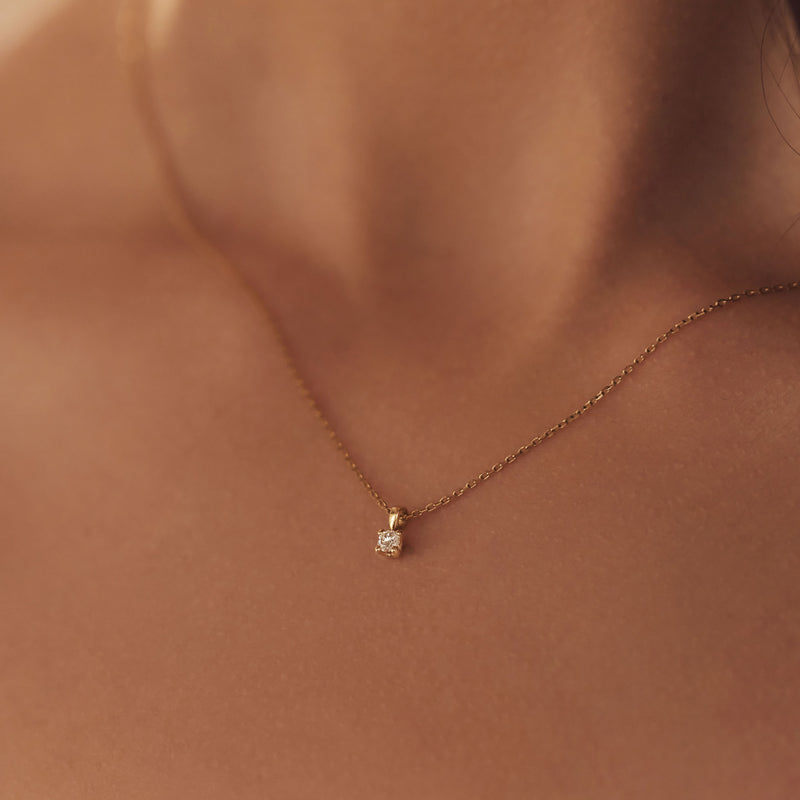 Isabel Bernard De la Paix Celesse 14 karaat gouden collier | diamant 0.07 ct | IBD350002-zoom-