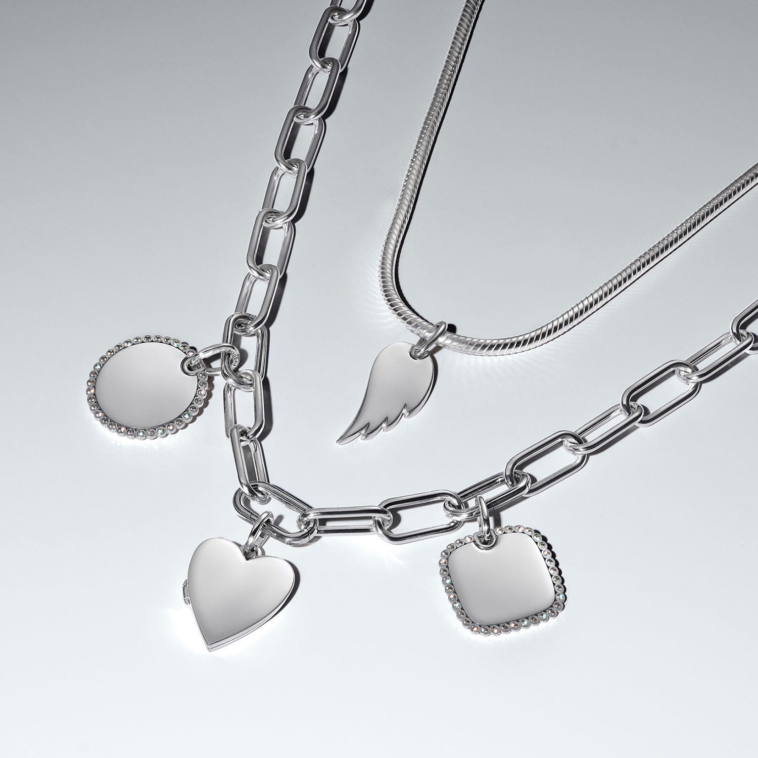 Pandora Moments 925 Sterling Silver Engravable Squared Charm 394009C01